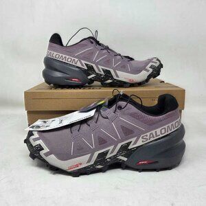New women's 7 Wide Salomon Speedcross 6 trail running sneakers Moonscape 7D